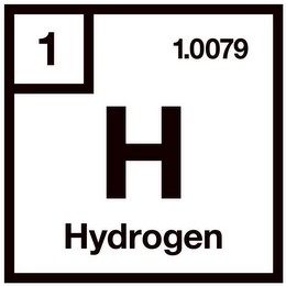 1 1.0079 H HYDROGEN Trademark Image