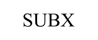 SUBX Trademark Image
