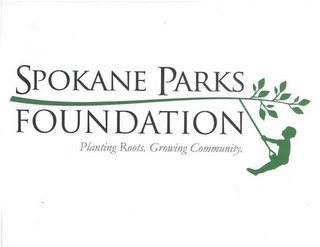 SPOKANE PARKS FOUNDATION PLANTING ROOTS. GROWING COMMUNITY. Trademark Image