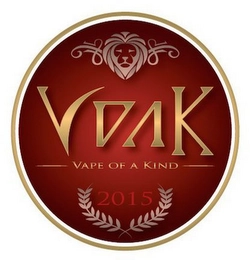 VOAK, VAPE OF A KIND, 2015 Trademark Image