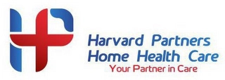 HARVARD PARTNERS HOME HEALTH CARE YOUR PARTNER IN CARE Trademark Image
