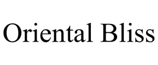 ORIENTAL BLISS Trademark Image