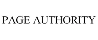 PAGE AUTHORITY Trademark Image