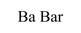 BA BAR Trademark Image