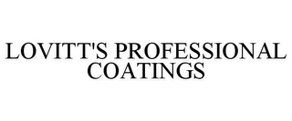 LOVITT'S PROFESSIONAL COATINGS Trademark Image