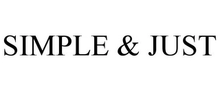 SIMPLE & JUST Trademark Image