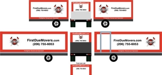 FIRST DUE MOVERS MOVING DELIVERY FIREFIGHTER OWNED AND OPERATED (206) 755-6053 Trademark Image