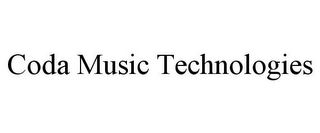 CODA MUSIC TECHNOLOGIES Trademark Image