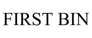 FIRST BIN Trademark Image