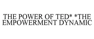THE POWER OF TED* *THE EMPOWERMENT DYNAMIC Trademark Image