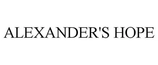 ALEXANDER'S HOPE Trademark Image