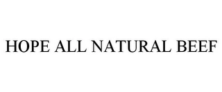 HOPE ALL NATURAL BEEF Trademark Image
