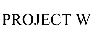 PROJECT W Trademark Image
