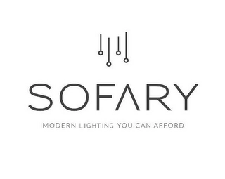 SOFARY MODERN LIGHTING YOU CAN AFFORD Trademark Image