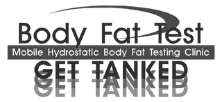 BODY FAT TEST GET TANKED MOBILE HYDROSTATIC BODY FAT TESTING CLINIC Trademark Image
