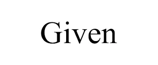 GIVEN Trademark Image