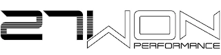 27WON PERFORMANCE Trademark Image