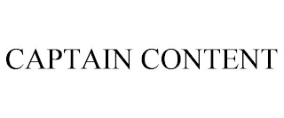 CAPTAIN CONTENT Trademark Image