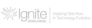 IGNITE WORLDWIDE INSPIRING GIRLS NOW IN TECHNOLOGY EVOLUTION Trademark Image