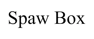 SPAW BOX Trademark Image