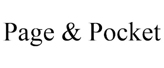 PAGE & POCKET Trademark Image