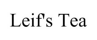 LEIF'S TEA Trademark Image