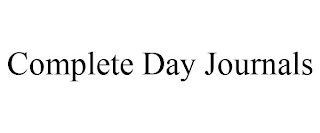 COMPLETE DAY JOURNALS Trademark Image