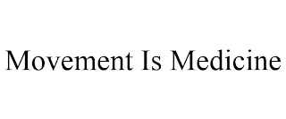 MOVEMENT IS MEDICINE Trademark Image