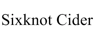 SIXKNOT CIDER Trademark Image