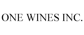 ONE WINES INC. Trademark Image