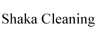 SHAKA CLEANING Trademark Image