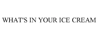 WHAT'S IN YOUR ICE CREAM Trademark Image
