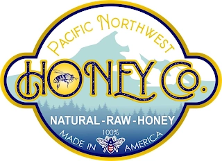 PACIFIC NORTHWEST HONEY CO. NATURAL-RAW-HONEY 100% MADE IN AMERICA Trademark Image