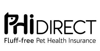 PHI DIRECT FLUFF-FREE PET HEALTH INSURANCE Trademark Image