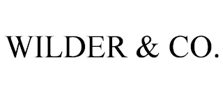 WILDER & CO. Trademark Image