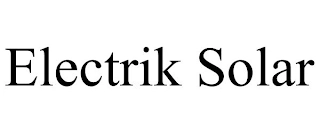 ELECTRIK SOLAR Trademark Image