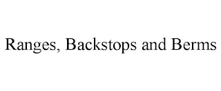 RANGES, BACKSTOPS AND BERMS Trademark Image